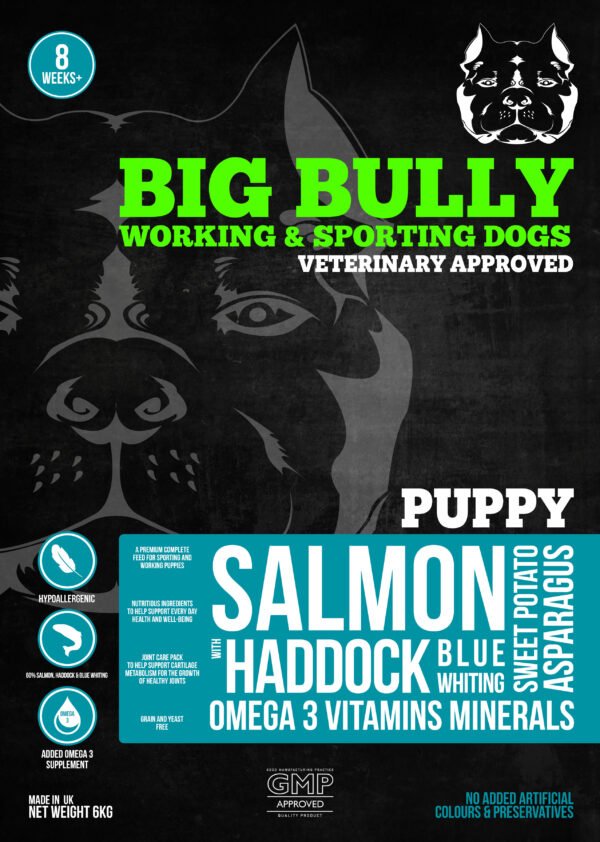 Puppy Working Dog - Salmon_front label
