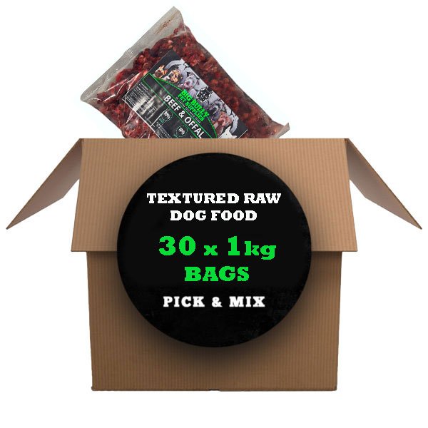 Textured raw dog food pick & mix box 2