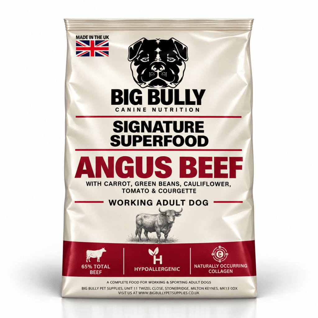 Big Bully Signature Superfood Angus Beef dog food bag